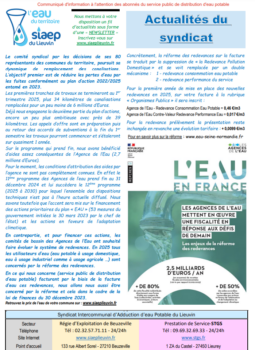 Actualités du Syndicat